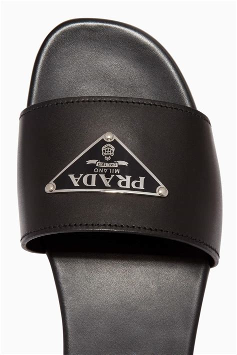 prada slider black|designer prada slides.